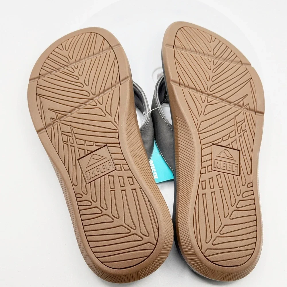 Reef Santa Ana‎ Flip Flops Mens Size 8 Grey Cushion Comfort - NEW